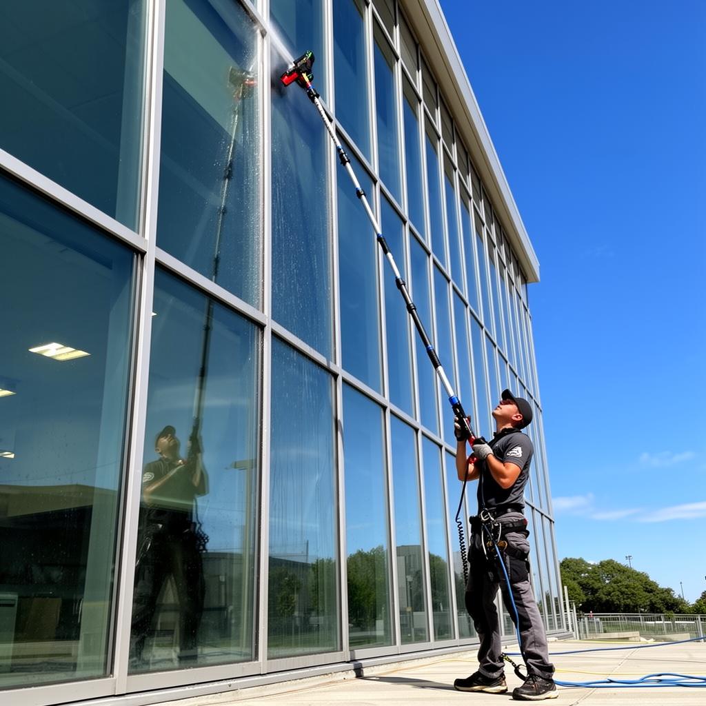 Nettoyage de vitres à l'eau pure